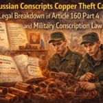 Russian Conscripts Copper Theft Case: Legal Breakdown of Article 160 Part 4 and Military Conscription Law
